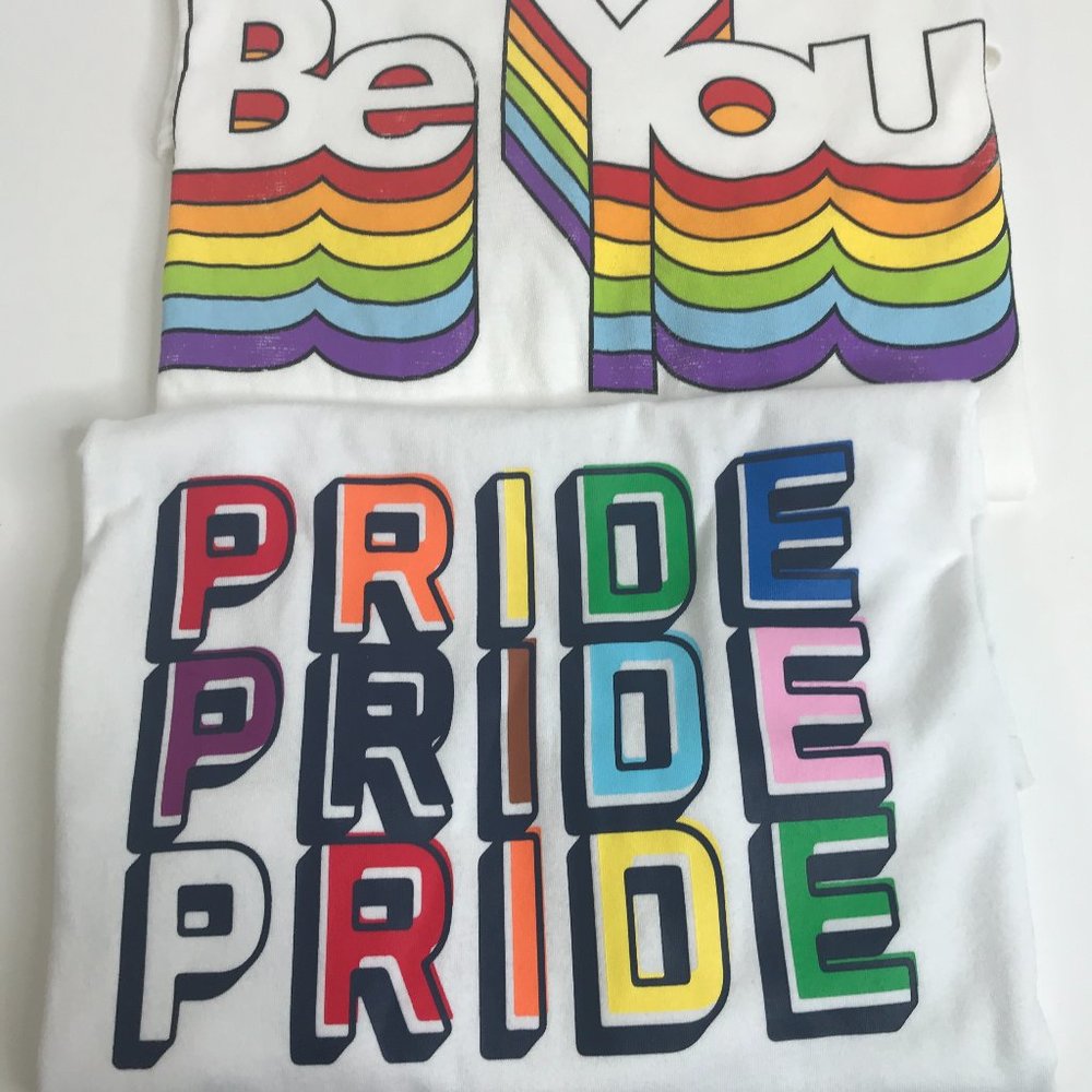 2 Adult Pride Graphic "Be You" "Pride" Short Sleeve T shirts